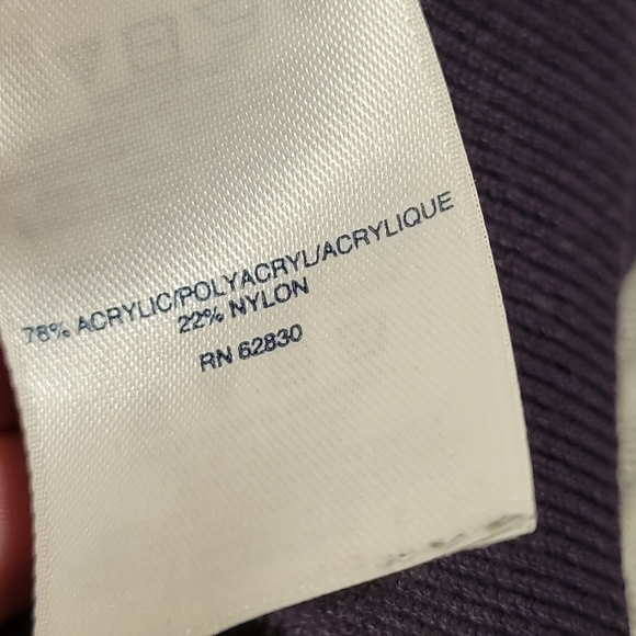 Land's End Short Sleeve Fine gauge Jewelneck Sweater - True Navy Women's Large - Picture 5 of 10